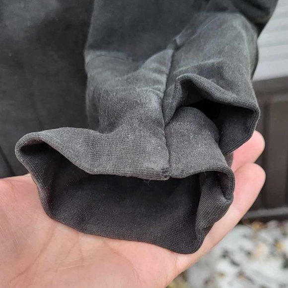 Black Kania Oversized Hood Sweatshirt Cardigan with Detached Belt - Picture 6 of 9